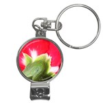 The Red Flower 2  Nail Clippers Key Chain