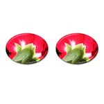 The Red Flower 2  Cufflinks (Oval)