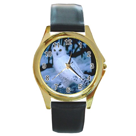 Round Gold Metal Watch from UrbanLoad.com Front