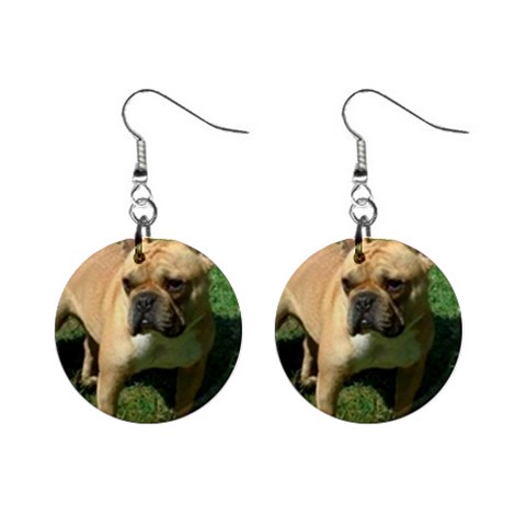 French Bulldog 1  Button Earrings from UrbanLoad.com Front