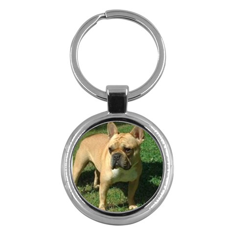 French Bulldog Key Chain (Round) from UrbanLoad.com Front