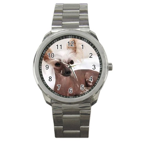 Chinese Crested Sport Metal Watch from UrbanLoad.com Front