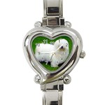Coton de Tulear Heart Italian Charm Watch
