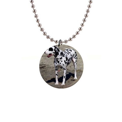 Dalmatian 1  Button Necklace from UrbanLoad.com Front