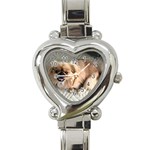 Pekingese Heart Italian Charm Watch