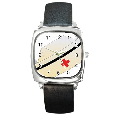 Nurse Square Metal Watch from UrbanLoad.com Front