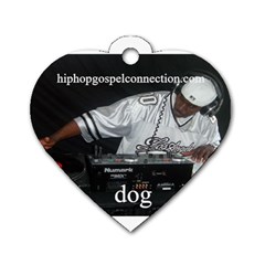 Hip Hop Gospel Connection Logo Dog Tag Heart (Two Sides) from UrbanLoad.com Back