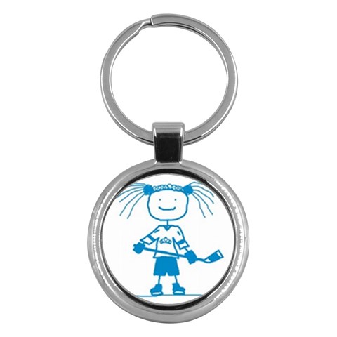 Hockey Key Chain (Round) from UrbanLoad.com Front