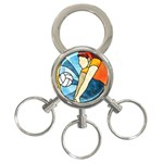 Volleyball 3-Ring Key Chain