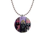 Skiing 1  Button Necklace
