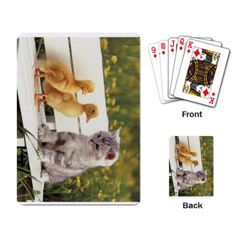 Kitty & Friends Playing Cards Single Design from UrbanLoad.com Back