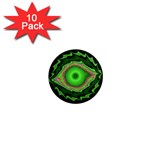 GREEN EYE PASSION 1  Mini Magnet (10 pack) 