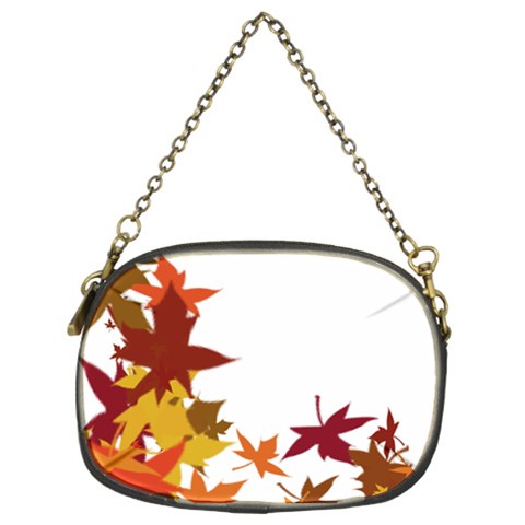 autumn leaves white Cosmetic Bag (Two Sides) from UrbanLoad.com Front