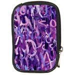 Purple Graffiti Compact Camera Leather Case