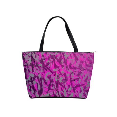 Pink & Grey Classic Shoulder Handbag from UrbanLoad.com Front