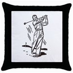 Golf Swing Throw Pillow Case (Black)