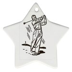 Golf Swing Star Ornament (Two Sides)