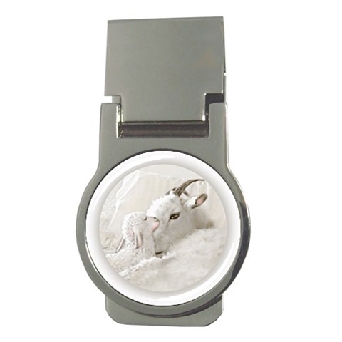 Goat Mother and Baby Money Clip (Round) from UrbanLoad.com Front