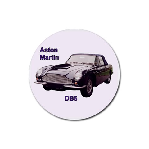Aston Martin DB6 Car W Rubber Coaster (Round) from UrbanLoad.com Front