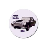 Aston Martin DB6 Car W Rubber Coaster (Round)
