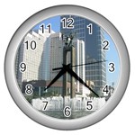 Jakarta Building Wall Clock (Silver)