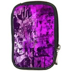 Purple Graphic Compact Camera Leather Case