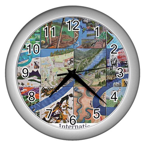 Tapestry Wall Clock (Silver) from UrbanLoad.com Front