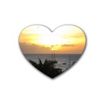Aruban Sunset Heart Coaster (4 pack)
