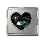 eye-538468 Mega Link Heart Italian Charm (18mm)
