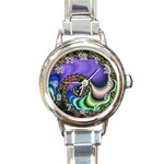 Colorfull_Fractal-215042 Round Italian Charm Watch