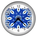 fractal_41 Wall Clock (Silver)