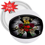 Oval-Black-Mind_-Body-and-Soul-Tattoo-Belt-Buckle 3  Button (100 pack)
