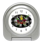 Oval-Black-Mind_-Body-and-Soul-Tattoo-Belt-Buckle Travel Alarm Clock