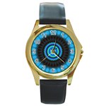 KaleidoFlower-208768 Round Gold Metal Watch