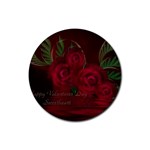 apoth_rose_v Rubber Round Coaster (4 pack)