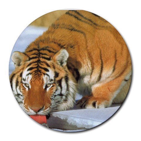 tiger_4 Round Mousepad from UrbanLoad.com Front