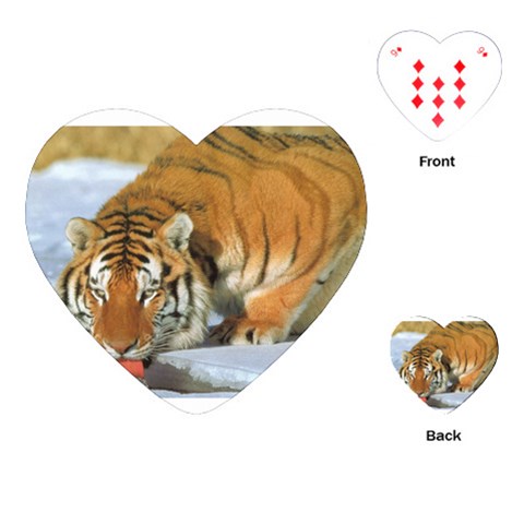 tiger_4 Playing Cards (Heart) from UrbanLoad.com Front