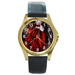 VampiresKiss Round Gold Metal Watch