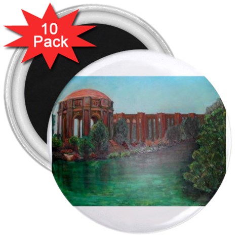 Palace of Fine Arts 3  Magnet (10 pack) from UrbanLoad.com Front