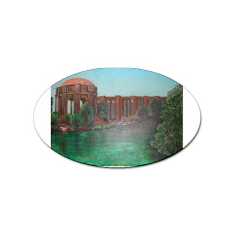 Palace of Fine Arts Sticker Oval (100 pack) from UrbanLoad.com Front