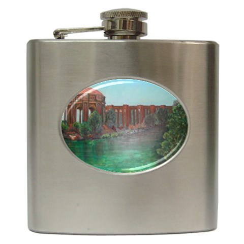 Palace of Fine Arts Hip Flask (6 oz) from UrbanLoad.com Front