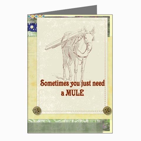 Mule Greeting Cards (Pkg of 8) from UrbanLoad.com Left