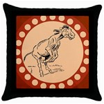 Naughty donkey Throw Pillow Case (Black)
