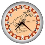 Naughty donkey Wall Clock (Silver)