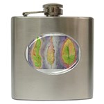Standing leaves Watercolor 11 x 15 Hip Flask (6 oz)