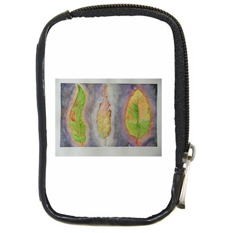 Standing leaves Watercolor 11 x 15 Compact Camera Leather Case from UrbanLoad.com Front