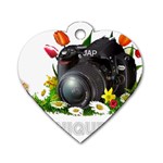 Your Design Your Dog Tag Heart (One Side)