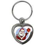 cartoon-santa Key Chain (Heart)