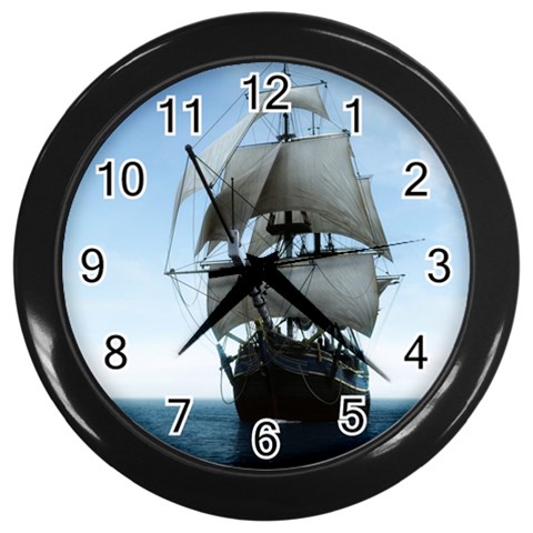 BattleShip Wall Clock (Black) from UrbanLoad.com Front