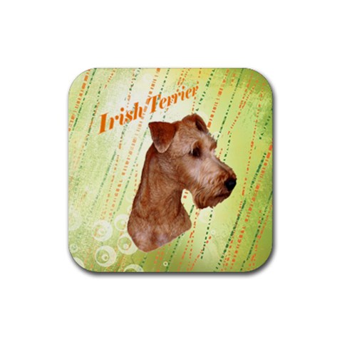 Irish Terrier Rubber Coaster (Square) from UrbanLoad.com Front